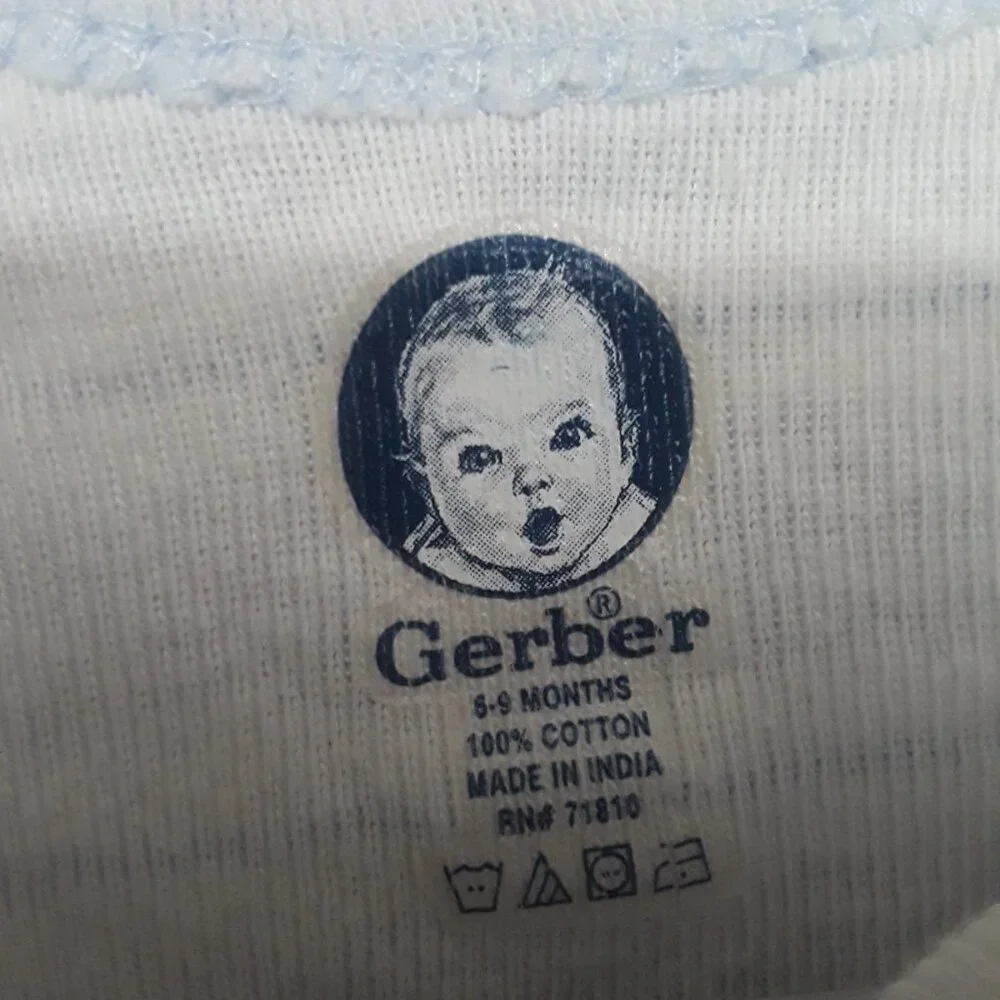 Gerber Blue and White Striped Bodysuit
